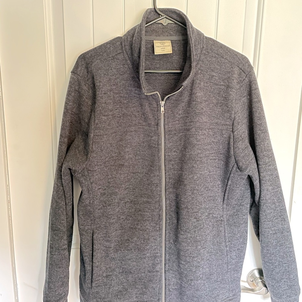 Mens zip up sweater. Dressy.